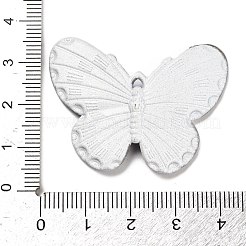 印刷された不透明なアクリルビーズ  蝶  インディゴ  31x41x4.5mm  穴：1.5mm&nbsp;MACR-R004-02F