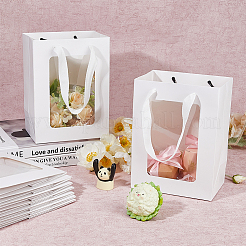 Rectangle Paper Storage Bags with Handle&nbsp;ABAG-WH0046-26A-01