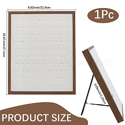 50-Slot Wooden Photo Frame Earring Organizer Display Stands with Velvet Mat&nbsp;ODIS-SC0001-10