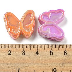 UV Plating Iridescent Acrylic Beads&nbsp;X-OACR-G039-07