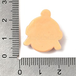 不透明レインカボション  帽子とスカーフと男の子と女の子  ミックスカラー  19~23x15.5~20x6~8mm&nbsp;RESI-L050-05