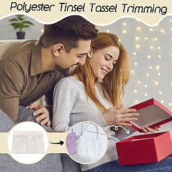 Polyester Tinsel Tassel Trimming&nbsp;DIY-WH0430-372B