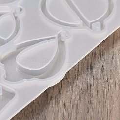幾何学的なイヤリングペンダント DIY シリコン型  レジン型  UVレジン用  エポキシ樹脂工芸品作り  透明  120x110x4mm  内径：21~36x23~44.5mm  穴：2mm&nbsp;DIY-Q033-01D