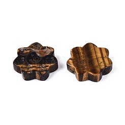 天然タイガーアイ香炉  ハスの花  香立て  ホームオフィス茶屋禅仏教用品  31~33x8~9mm  穴：2.5~3mm&nbsp;G-N345-11E