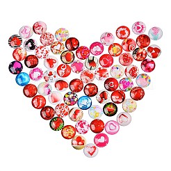 70Pcs Flatback Glass Cabochons for DIY Projects&nbsp;GGLA-SZ0001-33A