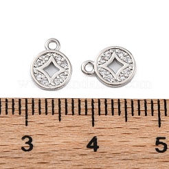 Brass Micro Pave Cubic Zirconia Pendants&nbsp;KK-P289-01P