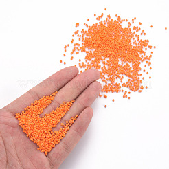 ガラスシリンダービーズ  シードビーズ  焼き付け塗料  丸い穴  ダークオレンジ  1.5~2x1~2mm  穴：0.8mm  約45000個/袋  約1ポンド/バッグ&nbsp;SEED-S047-A-007