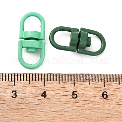 スプレー塗装された合金ダブルアイスイベルクラスプ  ミックスカラー  19.5x9x5.5mm  穴：3.9x6mm&nbsp;FIND-G084-03