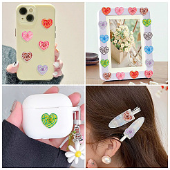 Printed Opaque Resin Cabochons&nbsp;CRES-TA0001-72B