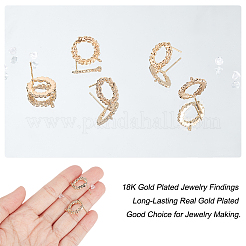 10Pcs Brass Stud Earring Finding&nbsp;KK-PH0005-03