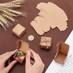 Square Folding Kraft PaperJewelry Storage Boxes&nbsp;CON-WH0089-46A