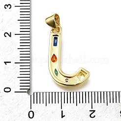 Brass Micro Pave Clear Cubic Zirconia Pendants&nbsp;KK-G521-01G-J-01