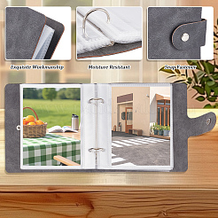 5 Inch PU Leather Cover Garden Seed Storage Organizer 2-Ring Binder Album&nbsp;AJEW-SP0004-72B