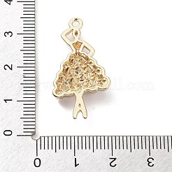 バレエダンサー樹脂模造真珠ペンダント  合金ダンサーガールチャーム  ゴールドカラー  31x16x4.5mm  穴：1.6mm&nbsp;FIND-Q097-07G