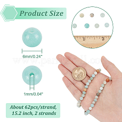 2 Strands Natural Flower Amazonite Beads Strands&nbsp;G-NB0004-46