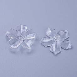Flower Acrylic Beads&nbsp;X-PL670Y-1