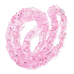 Transparent Glass Beads Strands&nbsp;GL-CBAAE04-01B