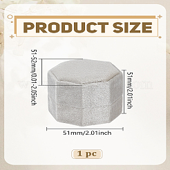 1Pc 3-Slot Octagon Velvet Rings Storage Boxes&nbsp;CON-LP0001-89B