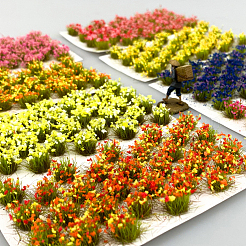 ナイロンミニ草の房  人工芝モデル  DIYサンドテーブル素材用  スチールブルー  11~16mm&nbsp;AJEW-WH20120-06C