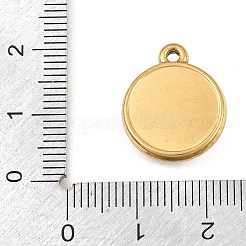 プリントされた304ステンレススチールペンダント  花柄の蟹のチャームが付いた楕円形  カラフル  ゴールドカラー  18.5x15.5x4.5mm  穴：1.6mm&nbsp;SA-CBA8E58-11B-G