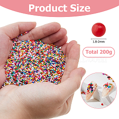 ガラスシードビーズ200g  穴がない  ラウンド  ミックスカラー  1.8~2mm&nbsp;DGLA-HS0001-02
