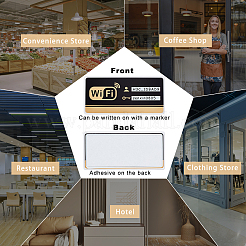アクリルインジケーター  単語wifiで  長方形  ブラック  100x200x3mm&nbsp;LS-AJEW-WH0261-05