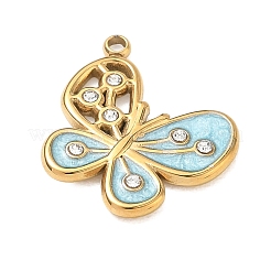 304 Stainless Steel Enamel Pendants&nbsp;SA-CBAAE04-06G-02