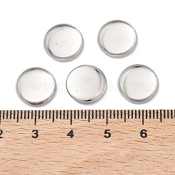 Non-Tarnish Flat Round 304 Stainless Steel Plain Edge Bezel Cups&nbsp;X-STAS-S028-28