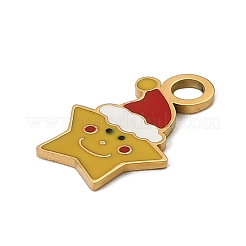 Christmas 304 Stainless Steel Enamel Charms&nbsp;LS-STAS-I356-02G-03