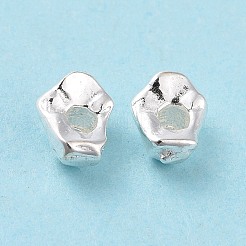925スターリングシルバービーズ  ナゲット  銀  4x3x2mm  穴：1.2mm  約87個/10g&nbsp;STER-D035-06S