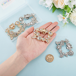 4Pcs 2 Colors Glass Rhinestone Shoe Decoration&nbsp;FIND-GO0002-28