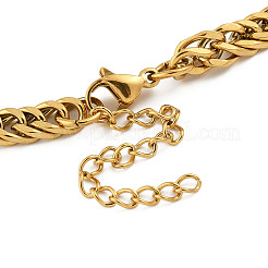 6Pcs Ion Plating(IP) 304 Stainless Steel Link Chain Bracelet Sets&nbsp;BJEW-K240-01G
