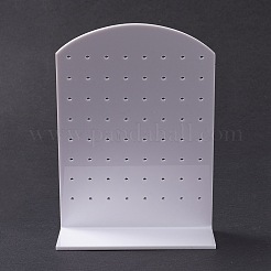 アクリルイヤリングスタンドディスプレイ  L字型  ホワイト  4.65x8x11.1cm&nbsp;LS-EDIS-F005-05A