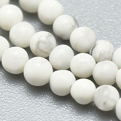 天然石ハウライトビーズ連売り  ラウンド  2~2.5mm  穴：0.5mm  約165~188個/連  15.35インチ（39cm）&nbsp;G-A177-04-24