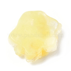 蓄光樹脂カボション  ABカラー  暗闇で光る花  きいろ  23.5x8mm&nbsp;RESI-E033-02A