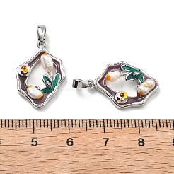 Brass Enamel Pendants&nbsp;KK-B129-23P