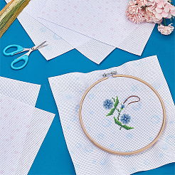 6枚 3色 11ct クロスステッチ生地シート  綿の刺繍生地  衣類工芸品を作るため  正方形  ミックスカラー  300x300mm  2pc /カラー&nbsp;AJEW-PH0006-56