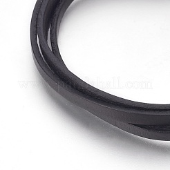 レザーコード多連ブレスレット  304ステンレススチール留め具付き  アンカー  ゴールドカラー  8-5/8インチ（22cm）  8mm&nbsp;BJEW-F349-22G