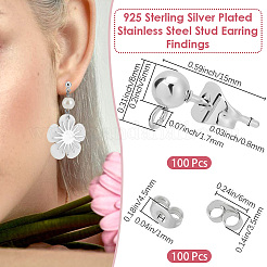 304 Stainless Steel Stud Earring Findings&nbsp;STAS-BBC0008-36C