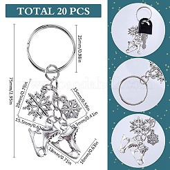 20Pcs Alloy Keychain&nbsp;KEYC-SC0001-15B