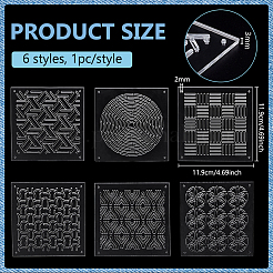 Transparent Acrylic Templates&nbsp;DIY-BC0014-16A