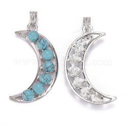 Synthetic Turquoise Big Pendants&nbsp;PALLOY-I204-01P