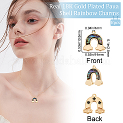 Synthetic Paua Shell Charms&nbsp;KK-BBC0003-94
