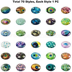 Flatback Glass Cabochons for DIY Projects&nbsp;GGLA-PH0005-09B