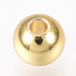 真鍮製スペーサービーズ  ラウンド  ゴールドカラー  4mm  穴：1.5mm&nbsp;X-KK-Q738-4mm-03G