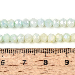 Anti-Tarnish Electroplate Rondelle Glass Beads Strands&nbsp;EGLA-T021-4mm-17-05