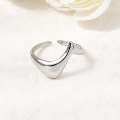 304 Stainless Steel Cuff Open Rings&nbsp;RJEW-T034-03P