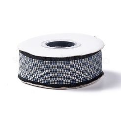 10ヤードのフラットナイロン編みリボン  DIYのジュエリーには  コーンフラワーブルー  1インチ（25mm）&nbsp;OCOR-C004-01E