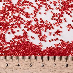 MIYUKIラウンドロカイユビーズ  日本製シードビーズ  （rr140)透明赤オレンジ  15/0  1.5mm  穴：0.7mm  約5555PCS /ボトル  10 G /ボトル&nbsp;SEED-JP0010-RR0140