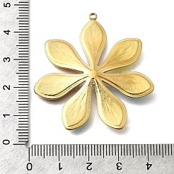 304ステンレススチールエナメルペンダント  花  天然パールと  イオンプレーティング（ip）  18KGP本金メッキ  43x41x4.5mm  穴：1.6mm&nbsp;X-STAS-Z163-31G